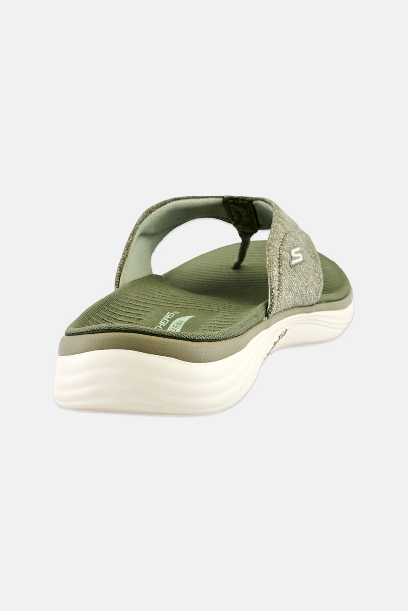 SKECHERS Women Arch Fit Radiance Gleam Slip On Walking Slippers, Olive - Image 3