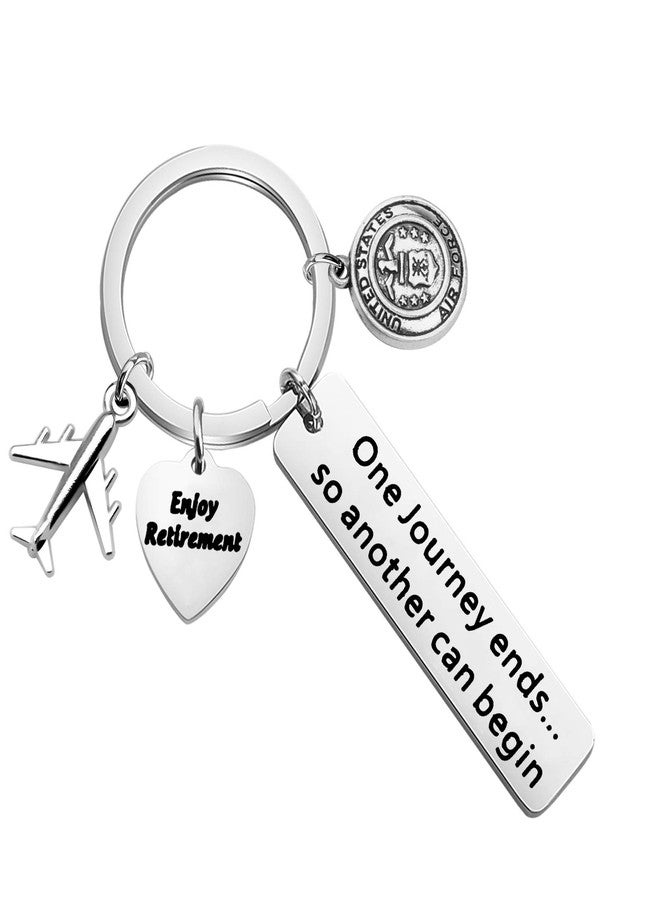 HOLLP Retirement Gifts Air Force Retired Keychain Military Retirement Gifts for Air Force Veteran (Keychain) - Image 1