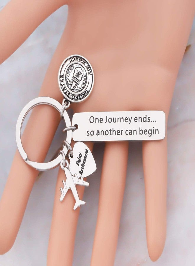 HOLLP Retirement Gifts Air Force Retired Keychain Military Retirement Gifts for Air Force Veteran (Keychain) - Image 5
