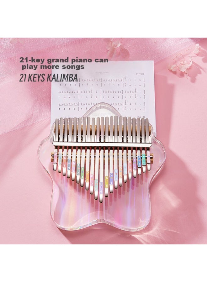 Cega Kalimba 21-key Crystal Clear Finger Piano, Beginner's Musical Instrument, Children's Toy, Birthday Gift - Image 2