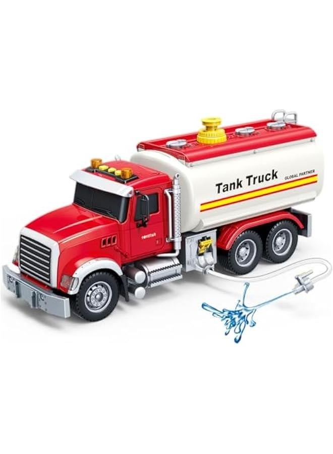 Tanker Truck Toys for Kids with Water Spraying Pump,15 Tow Truck Music Sound and Light for Toddlers Boys Ages 3 4 5 6 - Image 1