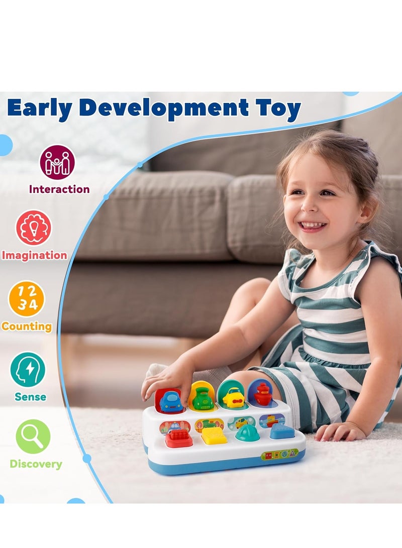 Interactive Cause & Effect Pop Up Vehicle Toys for Toddlers 1-3 Years, Sensory Montessori Toys for Infants 8-12 Months, Fun Hide and Seek Play for Boy Girl - Image 5