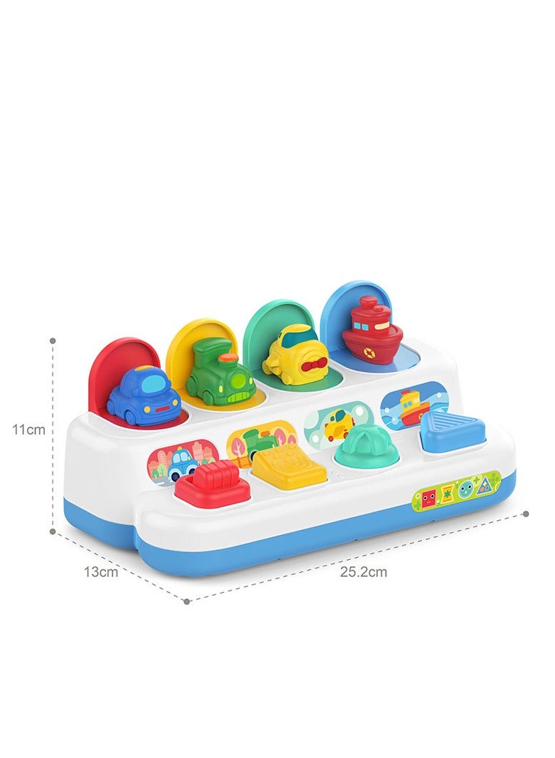 Interactive Cause & Effect Pop Up Vehicle Toys for Toddlers 1-3 Years, Sensory Montessori Toys for Infants 8-12 Months, Fun Hide and Seek Play for Boy Girl - Image 2