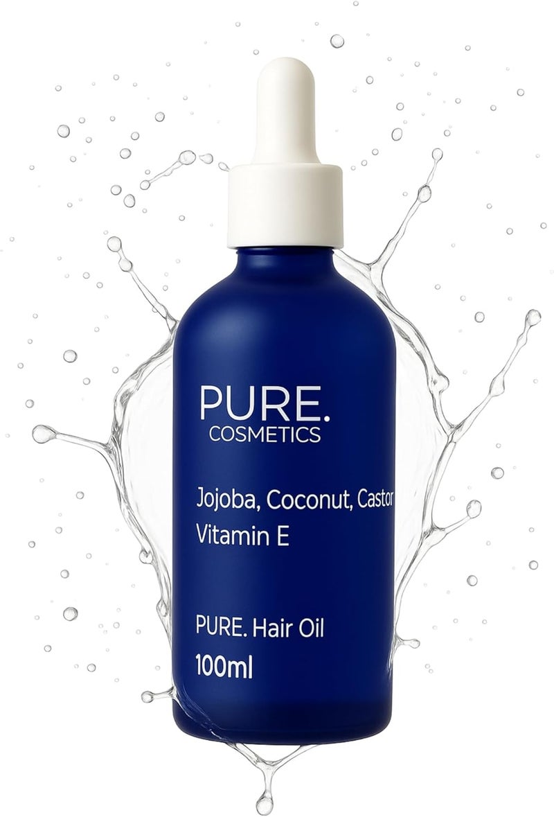 PURE Scalp Hair Growth Oil Repair Treatment with Castor Jojoba Coconut Vitamin E Hot Oil Hair Treatment for Dry Scalp Prevents Loss Perfect for Men and Women Vegan 100 ML