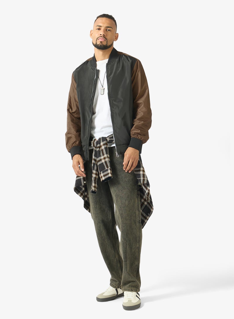 Seventy Five Casual Zip Through Bomber Jacket - Image 4