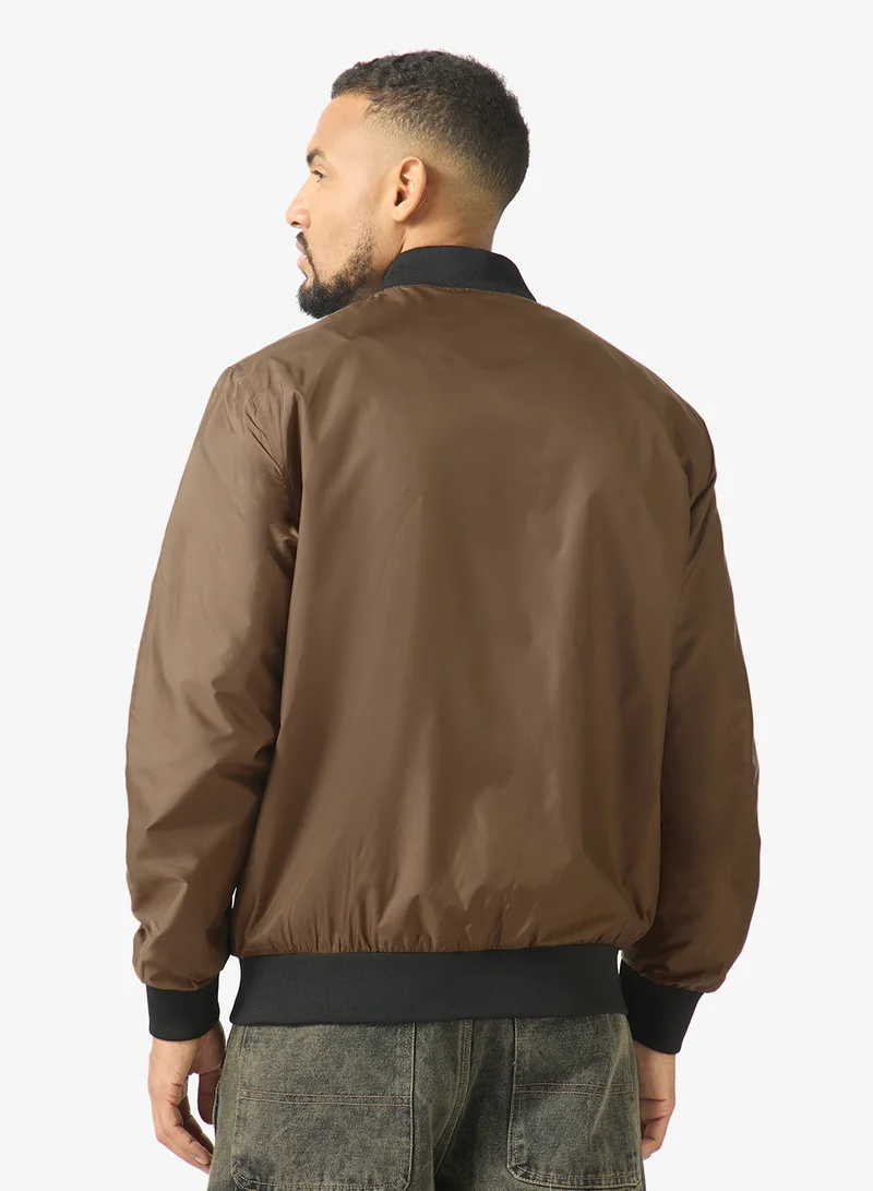 Seventy Five Casual Zip Through Bomber Jacket