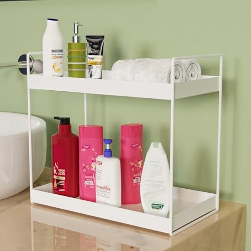 WonderStand NOVA (White) | 2-Tier Countertop Multipurpose Organizer|Tiered Shelf Storage Rack, Counter Top Organiser Storage Shelf for Home Kitchen and Bathroom - Image 4