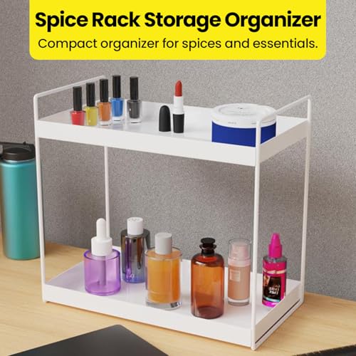 WonderStand NOVA (White) | 2-Tier Countertop Multipurpose Organizer|Tiered Shelf Storage Rack, Counter Top Organiser Storage Shelf for Home Kitchen and Bathroom - Image 5