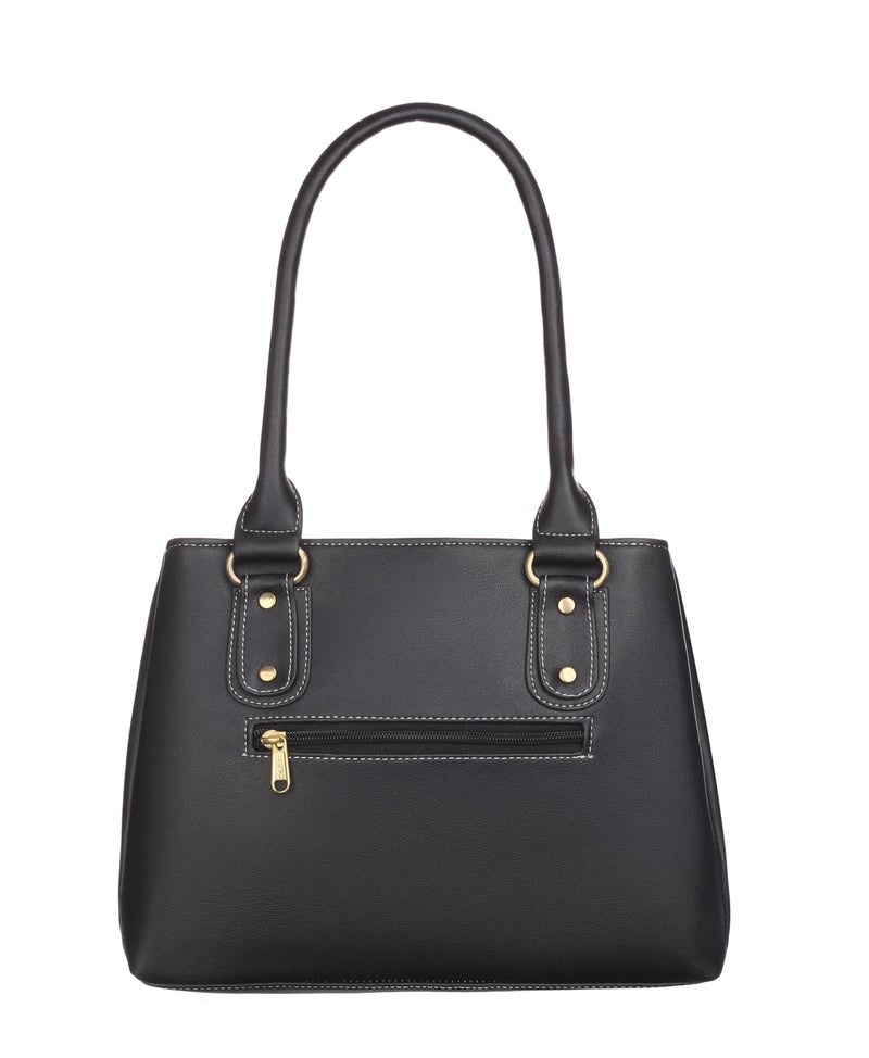 Fostelo Women's Gisele Satchel Tote Handbag for Women | Ladies Purse | Stylish Shoulder Bag | Gift For Women | Black - Image 3