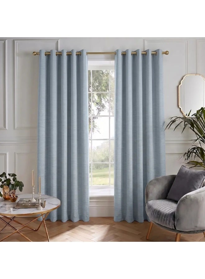 Amali Blackout Plain Curtains 274 cm x 127 cm - 2 Panels, 100% Polyester, Grommet Top, Thermal Insulated, Noise Reducing, Light Blocking - Image 1