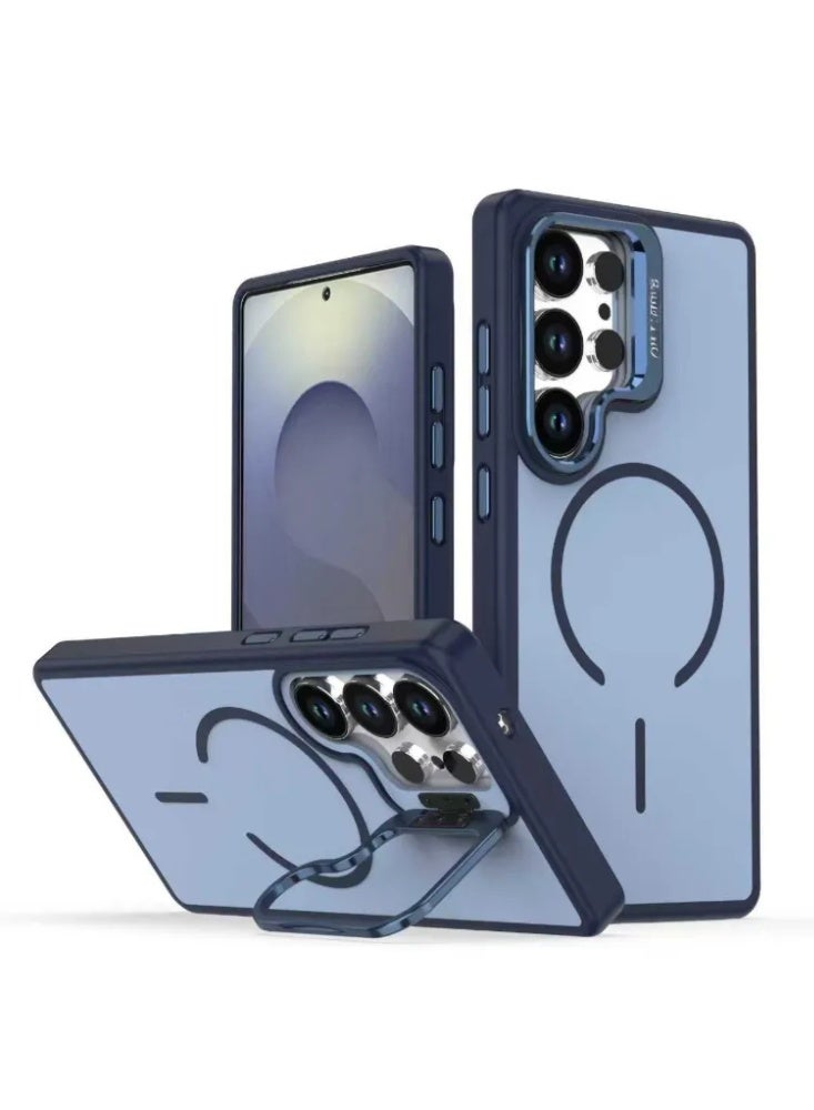 Matte Magnetic Ring Kickstand Phone Case For Samsung Galaxy S25/S26 Ultra
