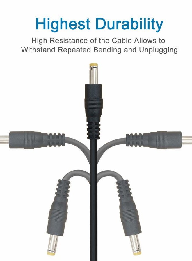 SIOCEN 3 عبوات كابل طاقة USB 2.0 A ذكر إلى DC 4.0mm x 1.7mm 5 فولت مع موصل شاحن - Image 3