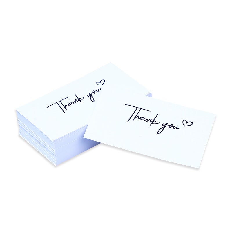 Simple White Thank You Mini Thank You Card Ins Hand Gift Box With Message Blessing Card - Image 2