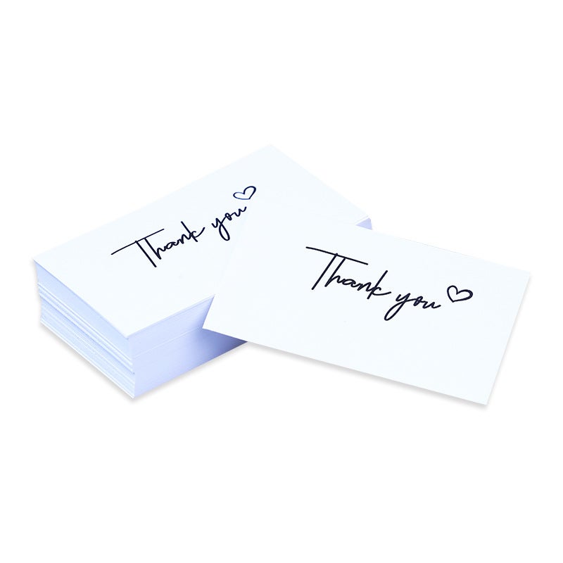 Simple White Thank You Mini Thank You Card Ins Hand Gift Box With Message Blessing Card - Image 3