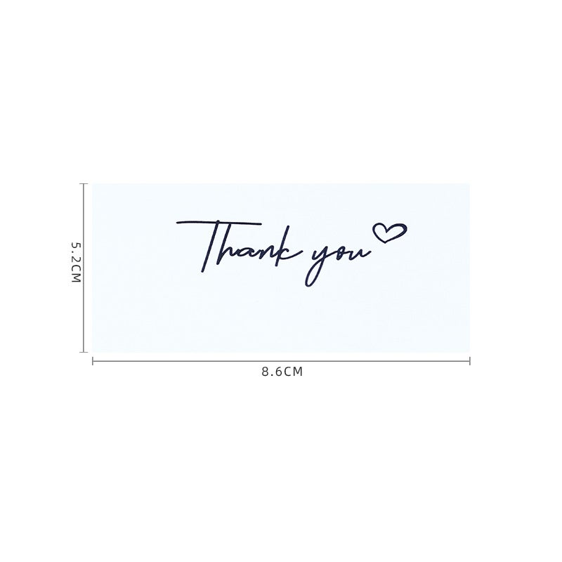 Simple White Thank You Mini Thank You Card Ins Hand Gift Box With Message Blessing Card - Image 1
