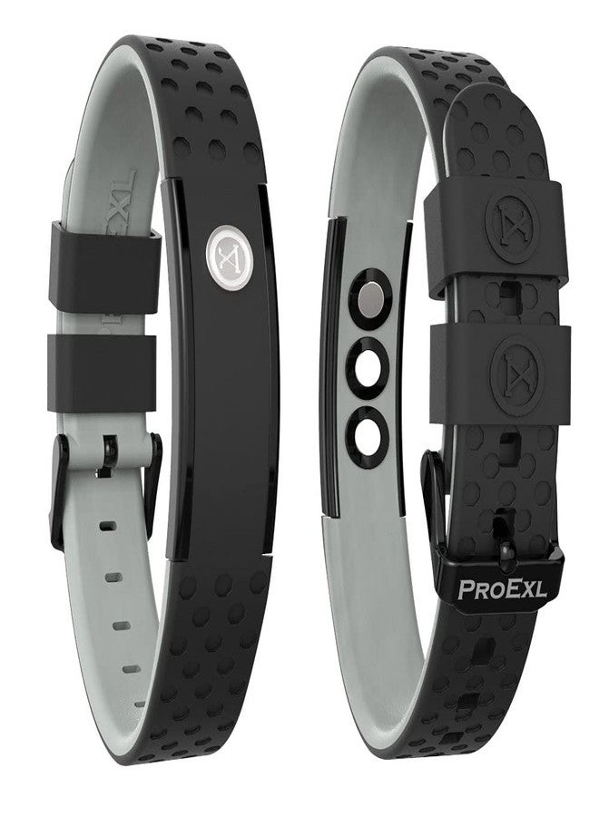 PROEXL® 9K Sports Golfers Magnetic Bracelet, Swim, Shower, Surf, Wear it Everyday (Black-Gray) - Image 2