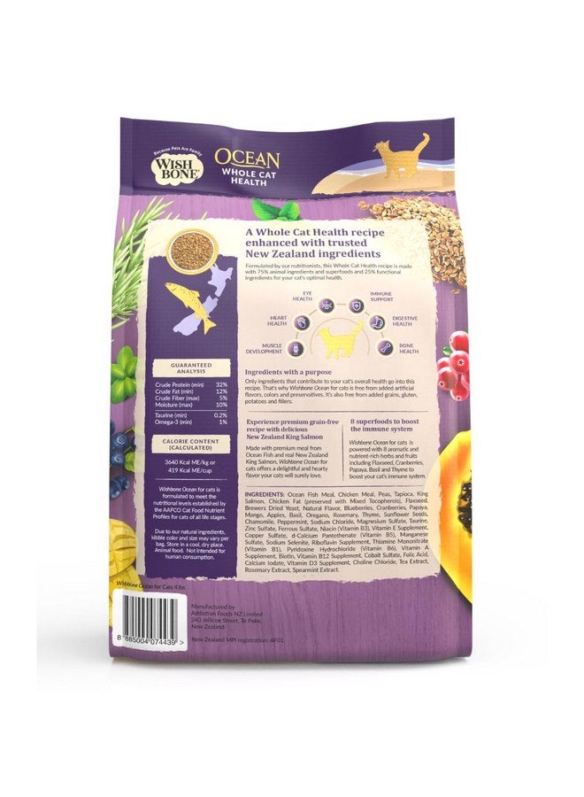 Wishbone Ocean New Zealand King Salmon, Gluten Free, Premium Salmon Recipe Cat Food for Overall Pet Health - 4 lb - Image 3