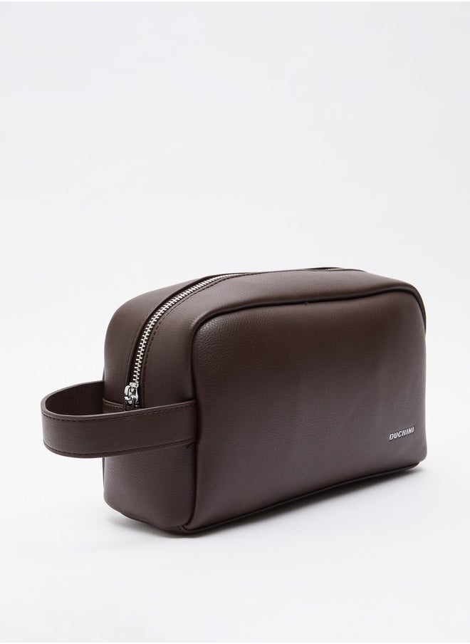 DUCHINI Men's Solid Pouch with Zip Closure and Wrist Loop  - Image 3