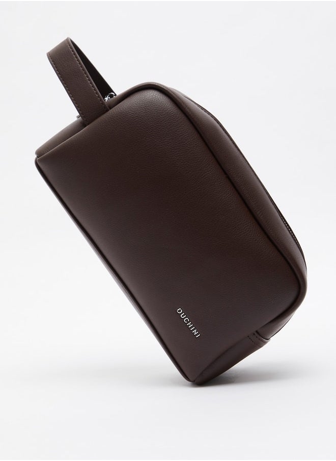 DUCHINI Men's Solid Pouch with Zip Closure and Wrist Loop  - Image 2