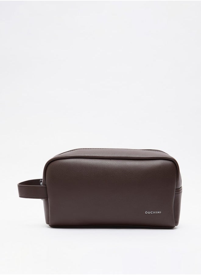 DUCHINI Men's Solid Pouch with Zip Closure and Wrist Loop  - Image 1
