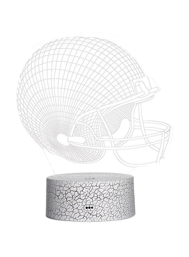 NIBEMINENT 3D Helmet LED Night Light With Remote Control White 21.50x5.30x15.00centimeter - Image 1