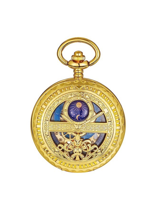 ShoppeWatch Mens Pocket Watch with Chain | Hand Winding Vintage Pocket Watch | Classic Mechanical Movement Pocketwatch | 1920s Railroad Steampunk Costume Accessory Gold PW222 - Image 2