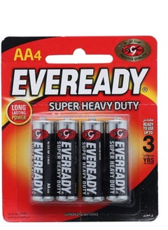 Eveready Eveready Super Heavy Duty Battery, Size AA, Pack of 4  - Image 2
