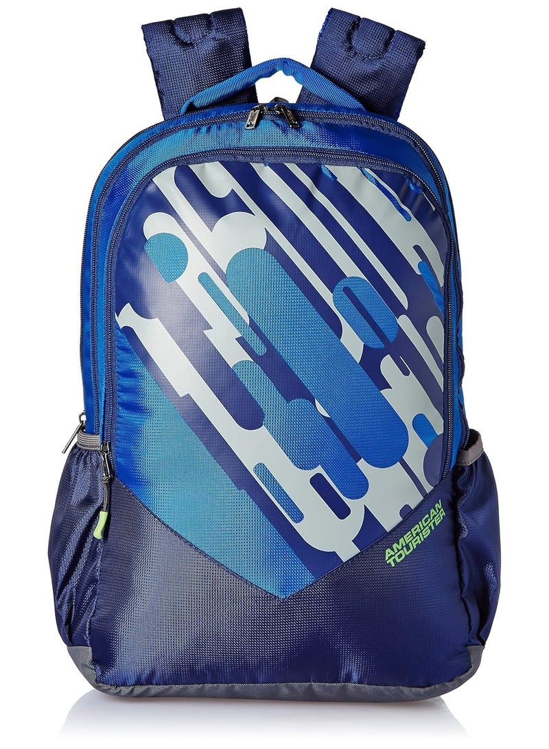 American Tourister 29 Ltrs Blue Casual 2 Compartment Backpack (AMT Mist SCH BAG01 Blue) with Tosaa Lunch Box - Image 4