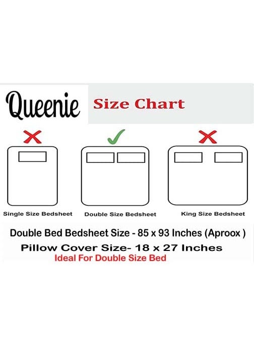 Queenie Queenie Brand Present Pure Cotton 144 TC King Size Bedsheet for Double Bed with 2 Pillow CoverSuper Flat Sheet Fine Cotton BedsheetPaisley Print Red  - Image 5