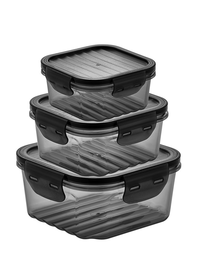 Plastic Food Container 6 Pcs Set 1400 ml  800 ml 400 ml - Image 2