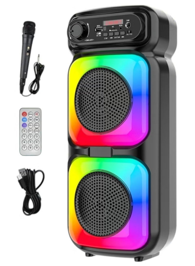 سينجي سبيكر بلوتوث محمول سينجى -E ZQS4273M بقدرة 16 واط مزود بإضاءة LED و صوت قوي - مكبرين صوت 4 بوصة ويدعم مدخل المايك وUSB وFM وAUX - بطارية تدوم طويلاً - Image 1