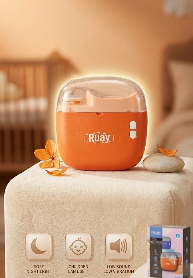 روئے قصاصة أظافر كهربائية آمنة من Ruay - مثالية للأطفال والكبار (موديل RA39) - Image 5