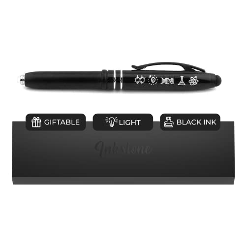 Inkstone Symbols of Science - Black Pens with Stylus Tips for Touchscreen, Fine Point Smooth Writing Pens, Inspirational Gifts for Teachers, Journaling, School and Graduation - Image 1