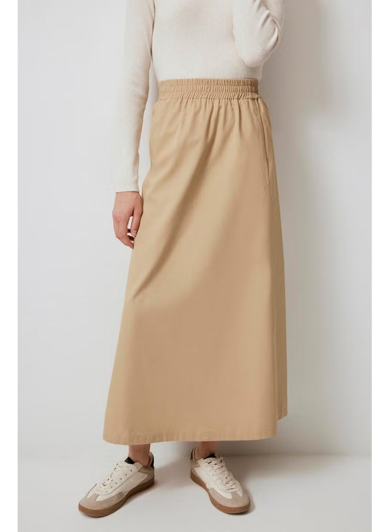 Touche Elastic Waist Gabardine Skirt - Image 3