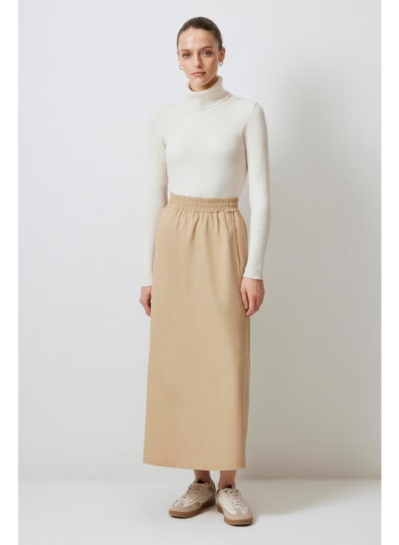 Touche Elastic Waist Gabardine Skirt - Image 1