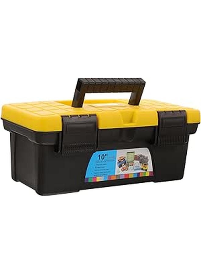10 Inch Portable Tool Box Organizer Hard Plastic Case For Electricians Home Use - Image 1