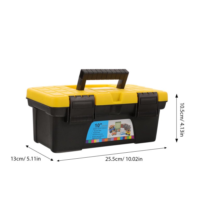 10 Inch Portable Tool Box Organizer Hard Plastic Case For Electricians Home Use - Image 3