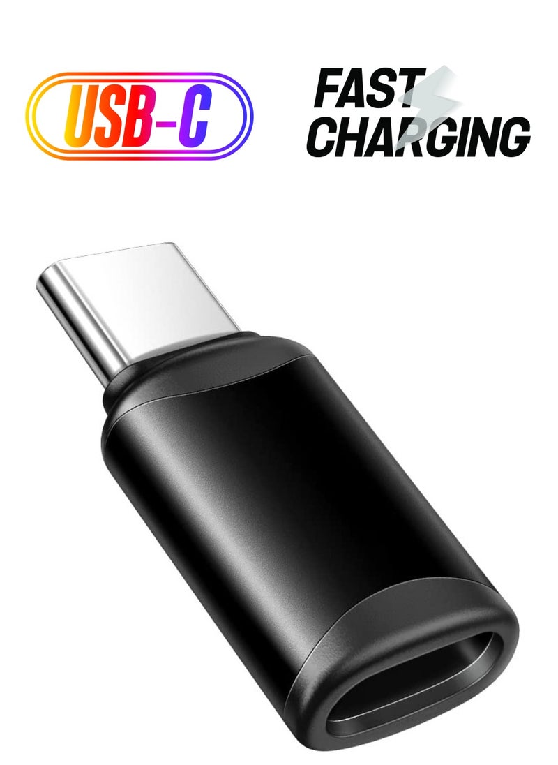 Generic - USB C Male to Lightning Female Adapter for iPhone 15 Series and iPad Air, Compatible with Samsung, Supports Charging and Data Transfer, Type C Connector Cable - Image 1