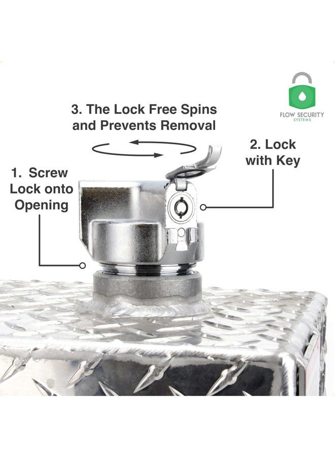 Flow Security Systems VersaLock | Vented Locking Fuel Tank Cap | For Transfer Tanks & Above Ground Commercial Tanks | Prevents Theft & Secures Fuel Tanks | No Adapter Included | FSS 754 - Image 2
