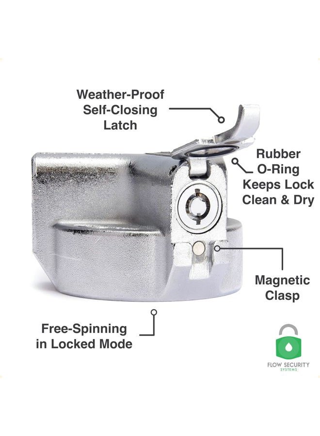 Flow Security Systems VersaLock | Vented Locking Fuel Tank Cap | For Transfer Tanks & Above Ground Commercial Tanks | Prevents Theft & Secures Fuel Tanks | No Adapter Included | FSS 754 - Image 5