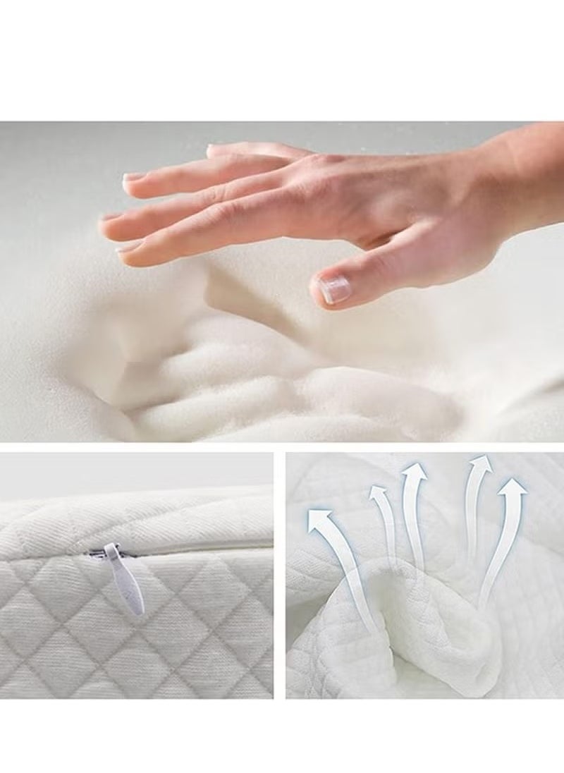 AIYISHI Soft Round Crib Baby Feeding Wedge Pillow For Reflux Sleep With Washable Cover  - Image 4