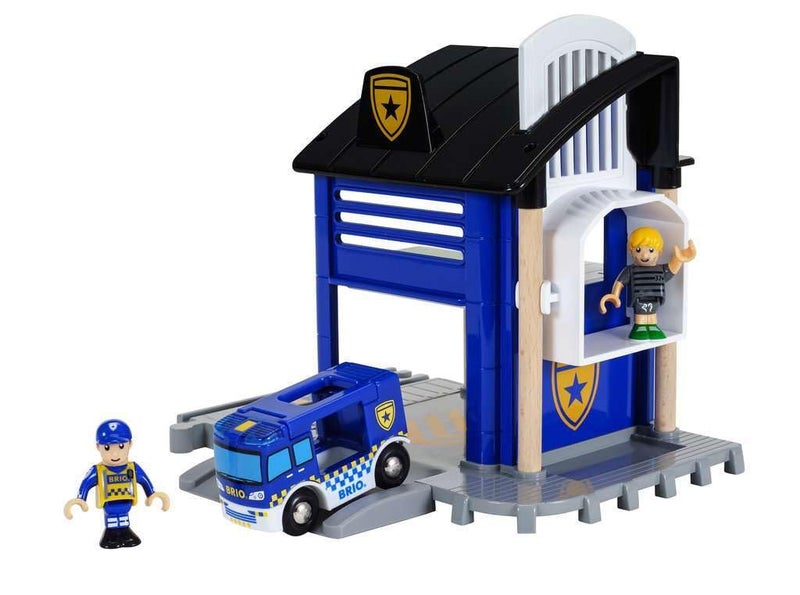 Brio World  33813 Police Station  Interactive Toy Set for Kids  Enhances Creativity  Imagination  Features Light  Sound Effects  Compatible with Brio Railway  Perfect for Ages 3 and Up - Image 2