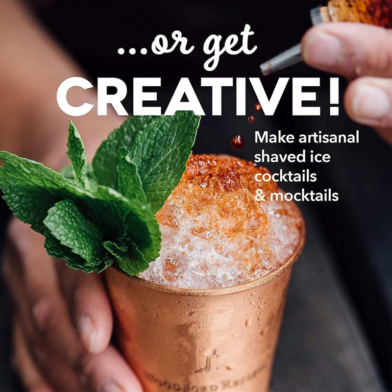 جليفار صانعة مخروط الثلج - ماكينة حلاقة ثلج محمولة - كسارة ثلج يدوية مع قاعدة غير قابلة للانزلاق وقالب تجميد، شفرات من الفولاذ المقاوم للصدأ، لا تتطلب كهرباء، مثالية للعصائر والمشروبات الباردة والمشروبات الصيفية - Image 2