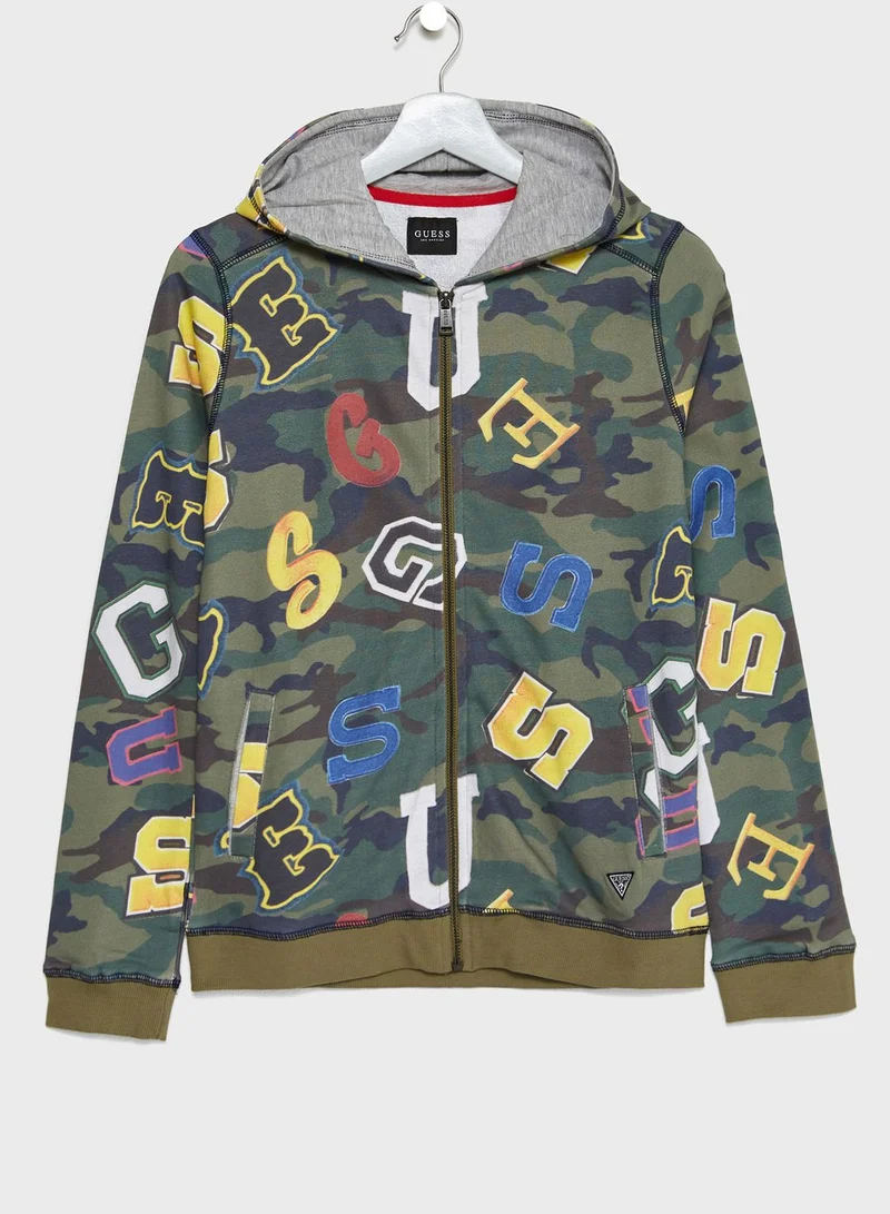 GUESS Teen Camo Hoodie
