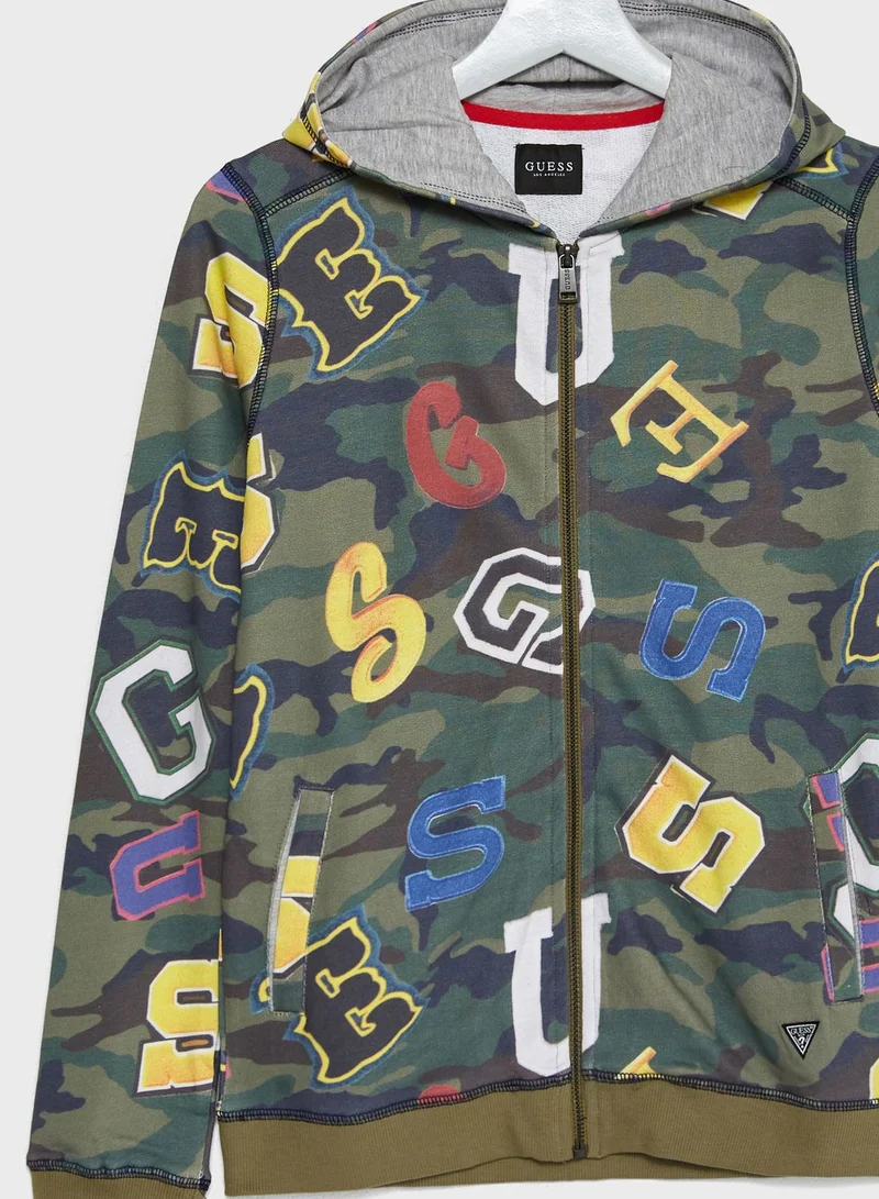 GUESS Teen Camo Hoodie