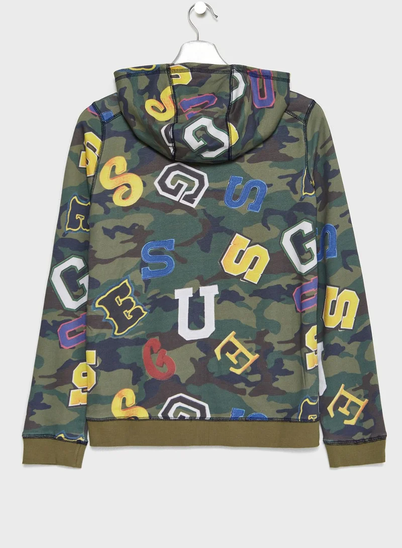 GUESS Teen Camo Hoodie