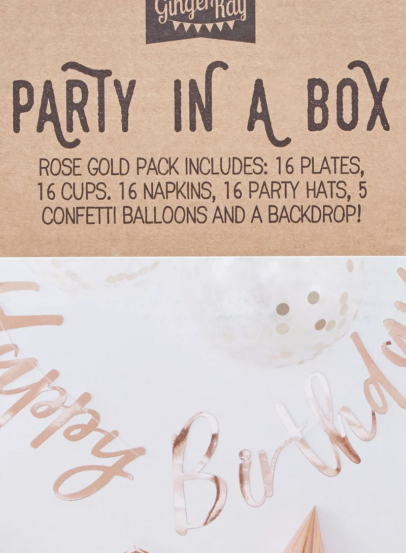 Ginger Ray Birthday Party In A Box Rose Gold