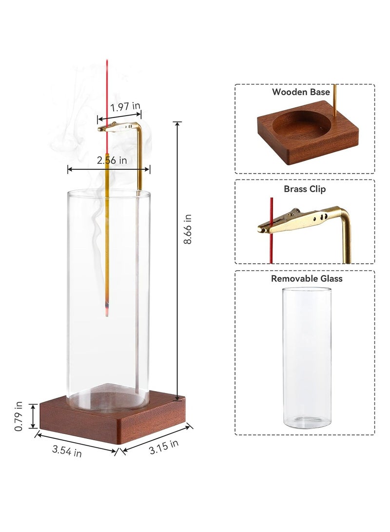 Oasisgalore 1 Pack Incense Holder for Sticks, Insence-Stick Holder Ash Catcher with Removable Glass for Meditation Yoga Relaxation.  - Image 2