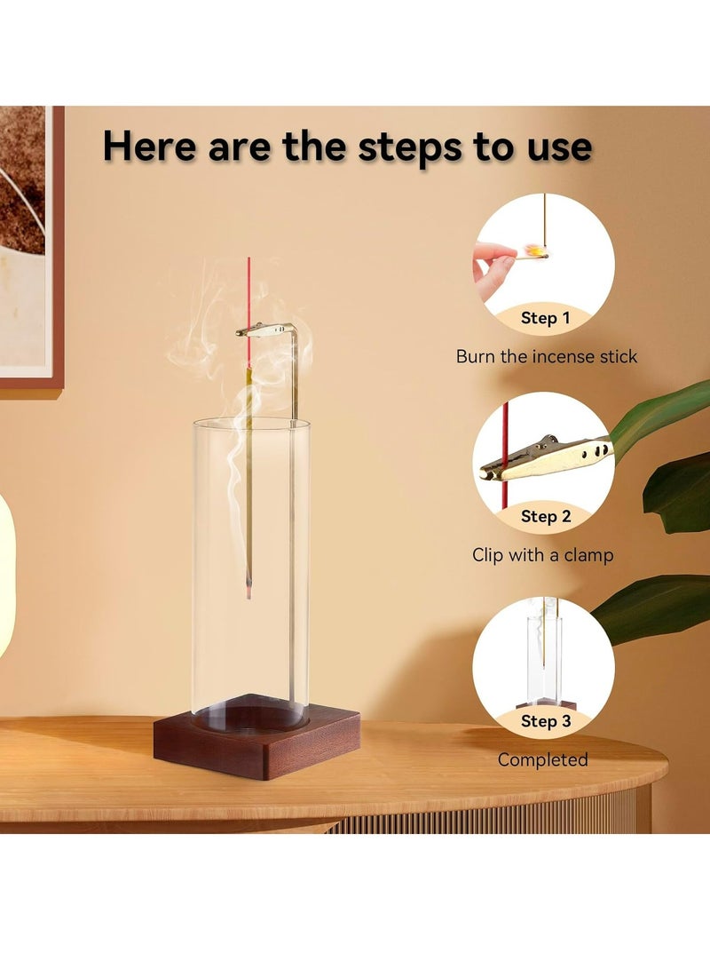 Oasisgalore 1 Pack Incense Holder for Sticks, Insence-Stick Holder Ash Catcher with Removable Glass for Meditation Yoga Relaxation.  - Image 5