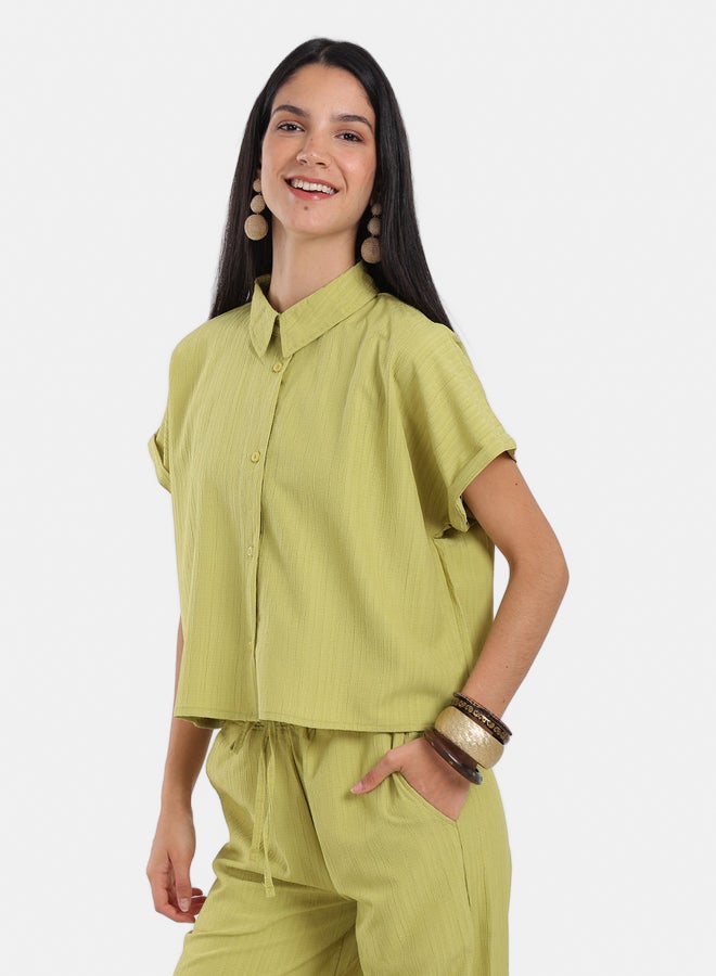 Carina Textured Pattern Lounge Shirt - Image 1